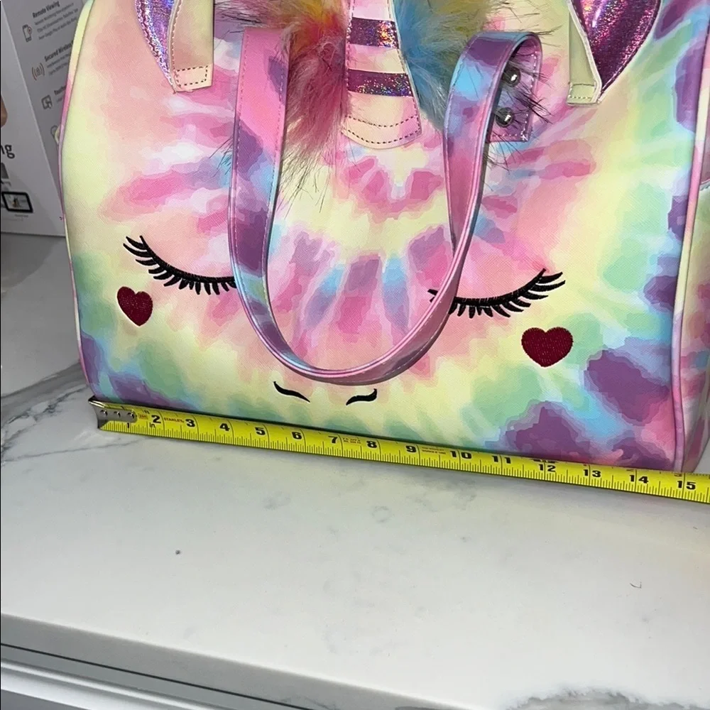 Tye dye Unicorn duffel Bag with detachable strap